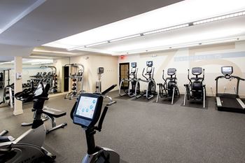 Fitness center cardio equipment